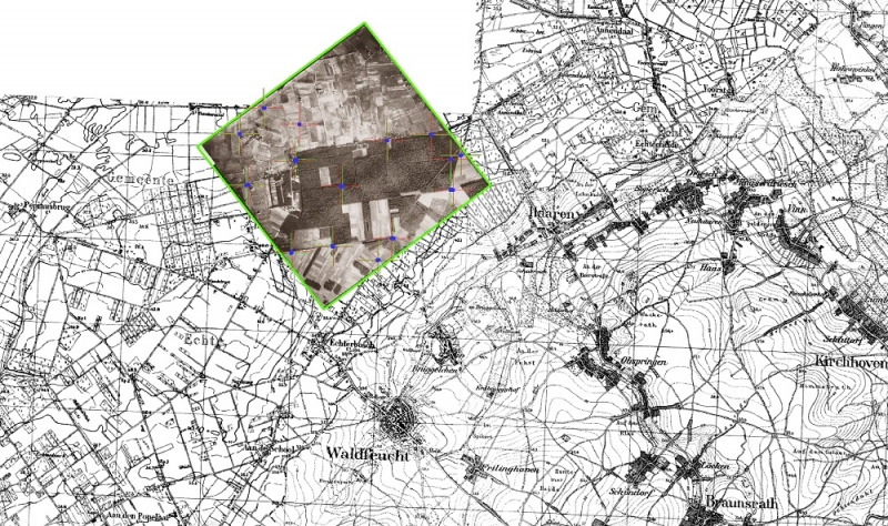 Georeferenzieren von Kriegsluftbildern